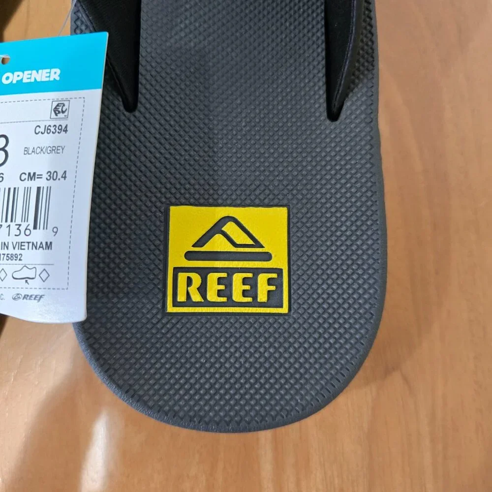Reef Men's Phantoms TQT Bottle Opener Flip Flops Black Size 13‎ New with Tags
